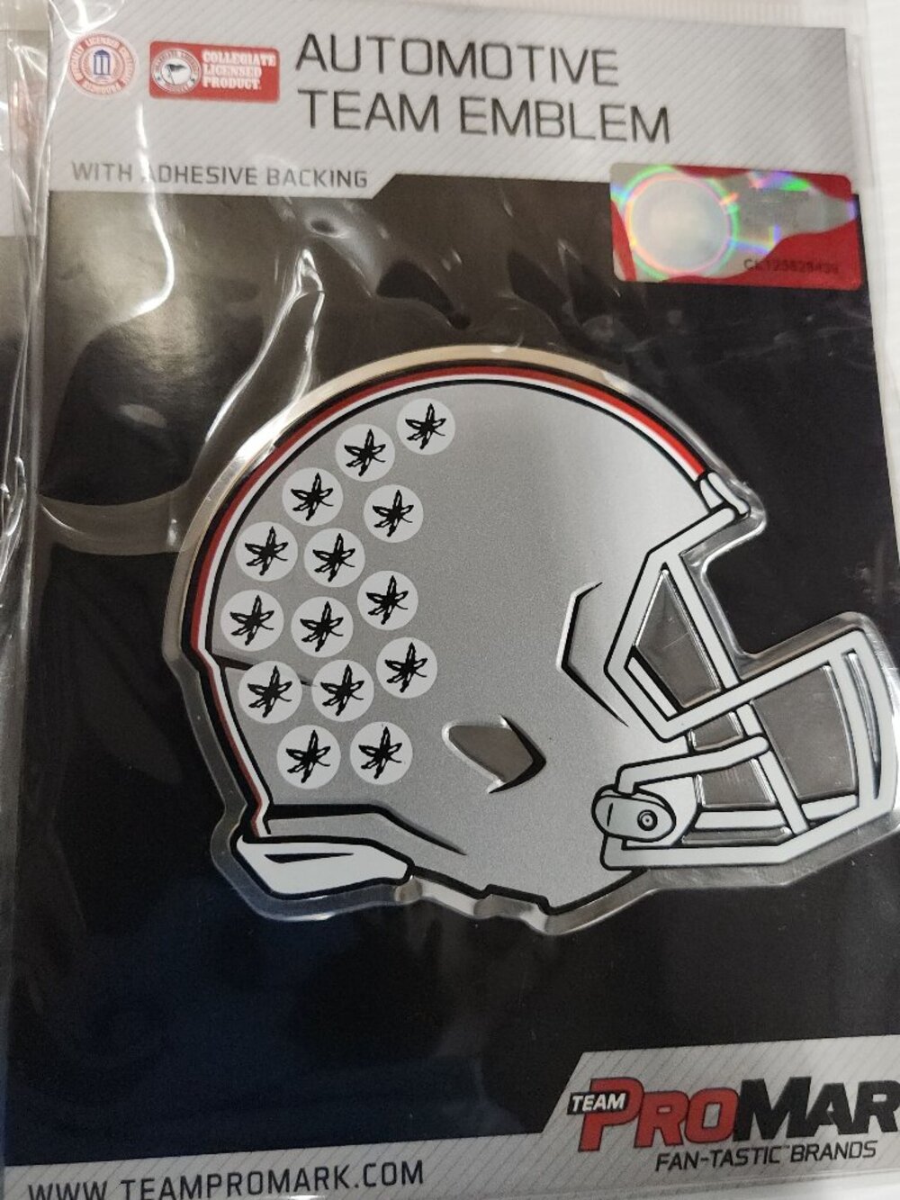 3pk Promark Ohio State Buckeyes Emblem Helmet Adhesive Decal Red Black 143